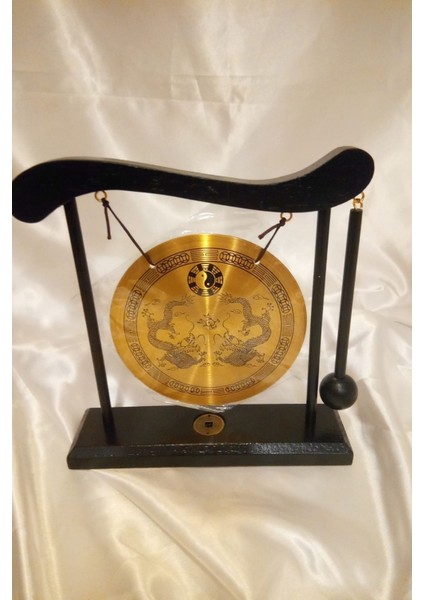 Feng Shui Metal Gong Pirinç Yin Yang Yin Yang Çift Ejderha Masa Üstü