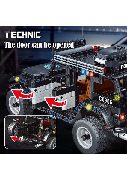 Amazon'un Çok Satan Swat Özel Polis Araç Modeli Tuğlayapı Blok SET:787 Parça fırsatları