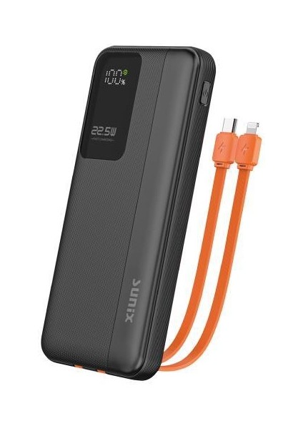 10.000 Mah 22.5W Süper Hızlı Kendinden Kablolu Powerbank Siyah PB-145 fiyatları