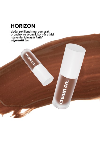 Likit Bronzer Glow Sculpt Horizon | Kontür Nötr Açık Kahve | Yüz Şekillendirici Nemlendirici Makyaj modelleri