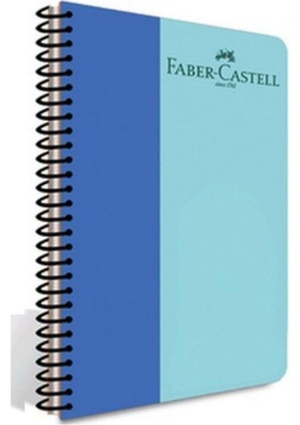 Faber Castell Pp Kpk Bicolor Spiralli Defter 120 Yp Kareli 5075 000134-MAVI