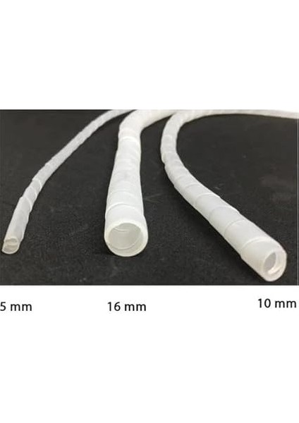 Sprialli Şeffaf Kablo Toplayıcı Bilgisayar Kablo Tutucu 16 mm modelleri