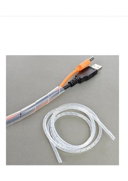 Sprialli Şeffaf Kablo Toplayıcı Bilgisayar Kablo Tutucu 16 mm fırsatları