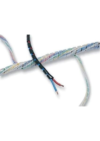 Sprialli Şeffaf Kablo Toplayıcı Bilgisayar Kablo Tutucu 16 mm indirimleri