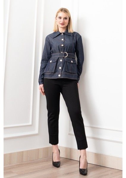 Vina Belted Denim Dream Ceket 8621