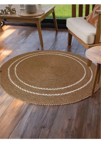 Yuvarlak Dekoratif Çeyizlik Kilim 100 cm - Leke Tutmaz -Kolay Temizlenebilir fırsatları