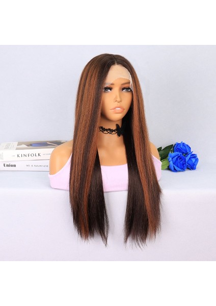 Kahverengi / Bakır Röfleli Tül Peruk fiyatları