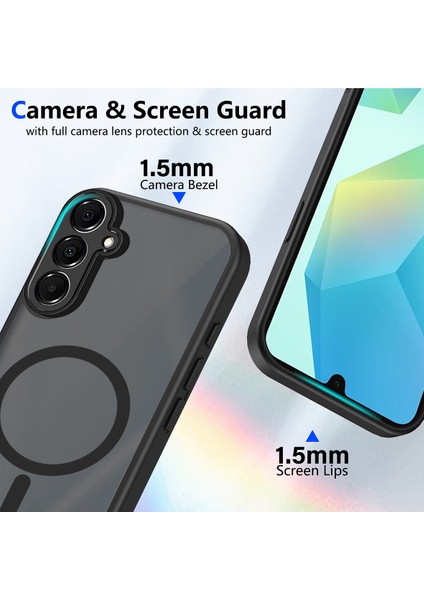 Samsung Galaxy A25 Kılıf, Manyetik Yarı Saydam Mat Darbeye Dayanıklı ve Parmak Izi Önleyici Koruyucu Kılıf-Siyah (Yurt Dışından) fiyatları