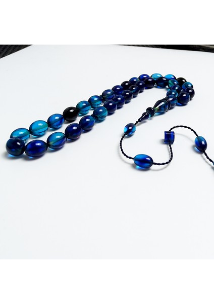 Mavi Siyah Ateş Kehribarı Tesbih modelleri