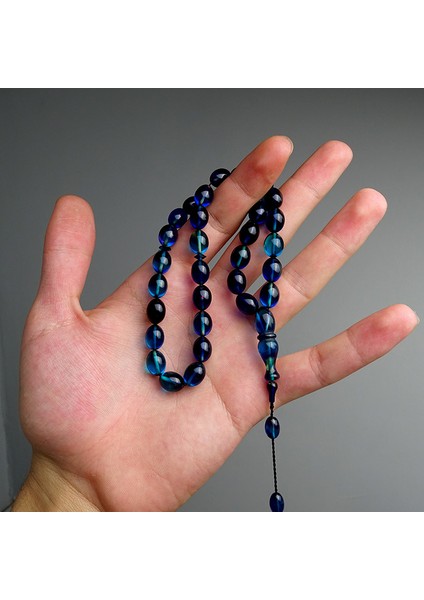 Mavi Siyah Ateş Kehribarı Tesbih fırsatları