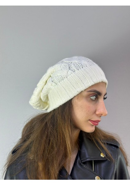 Beyaz Örgü Kadın Bere fiyatları