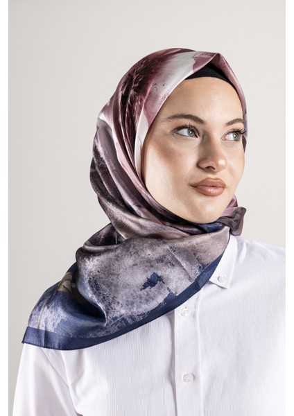 Dijital Kristal Desenli Eşarp 95x95 – Pastel Desen-4 modelleri