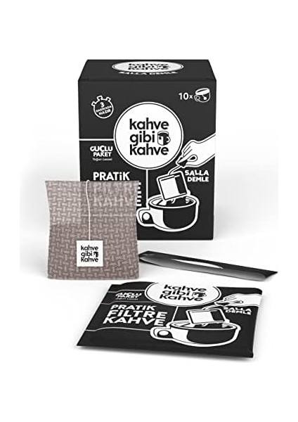Taptaze Pratik Filtre Kahve Sallama - 10'lu Güçlü Paket modelleri