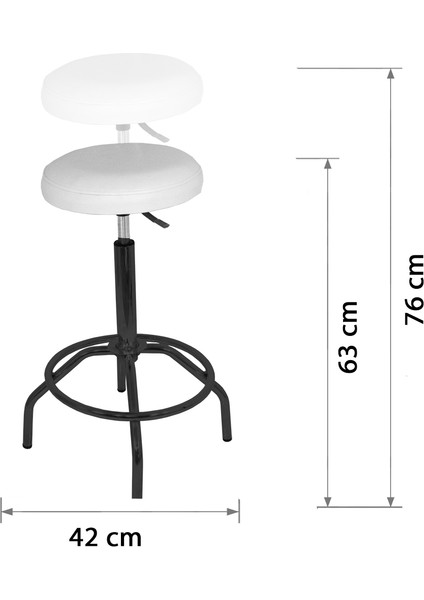 Bar Taburesi Amörtisörlü - Esb - Deri Beyaz fiyatları