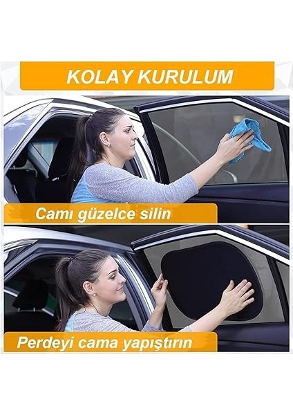 Araç Arka Yan Cam Güneşlik Vantuzlu Oto Perde Seti Araç Perdesi (2 Adet) fırsatları