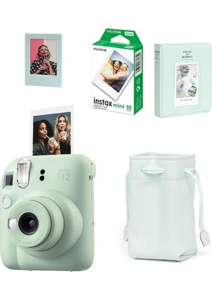 Mini 12 Fotoğraf MAKINESI-10LU Film-Büzgülü KILIF-64LÜ Albüm ve Mıknatıslı Çerçeve Seti 2