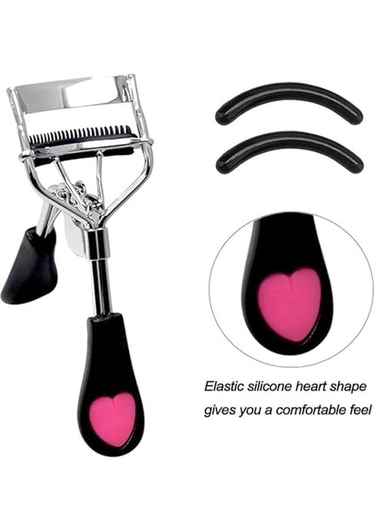 Aputue Kirpik Kıvırıcı, Fırçalı Maskara ile Birlikte, Takma Kirpik Aksesuarı, Günlük Makyaj Için Profesyonel Kirpik Kıvırma Aleti, Dahili Taraklı Kirpik Kıvırıcı (Siyah) fiyatları