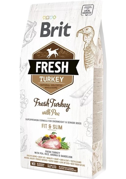 Brit Fresh Hindili ve Bezelyeli Yetişkin Köpek Maması 12 kg