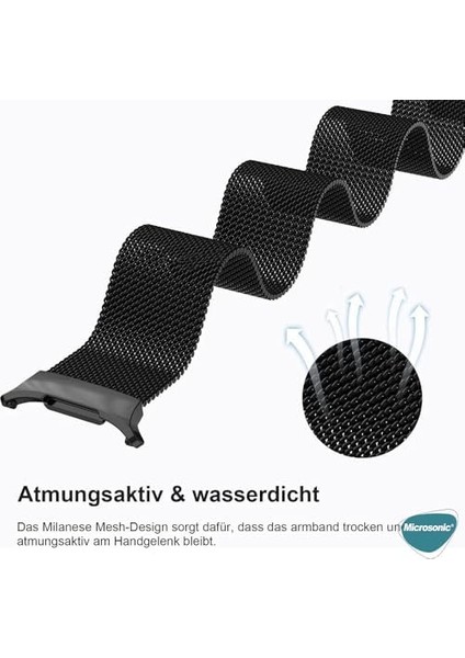 Galaxy 8 44MM Milanese Loop Için Kordon Siyah modelleri