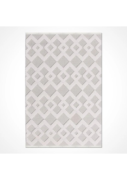 Hacinas Geometrik Krem Polyester Kaydırmaz Tabanlı Makine Halısı fiyatları