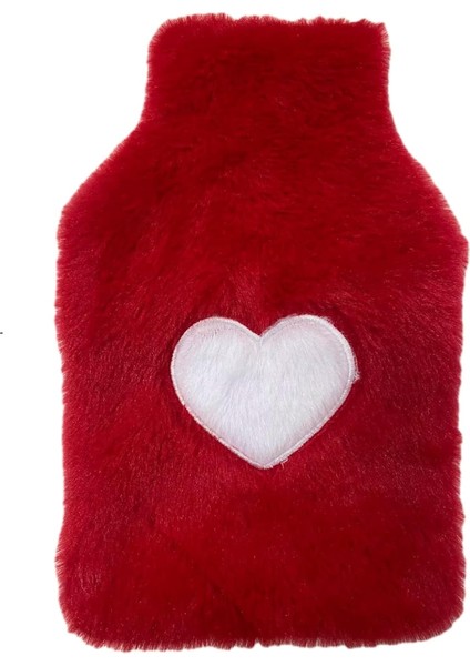 Sıcak Su Torbası Peluş Kalpli,kırmızı Termofor 27X17X2CM 1 Litre fiyatları