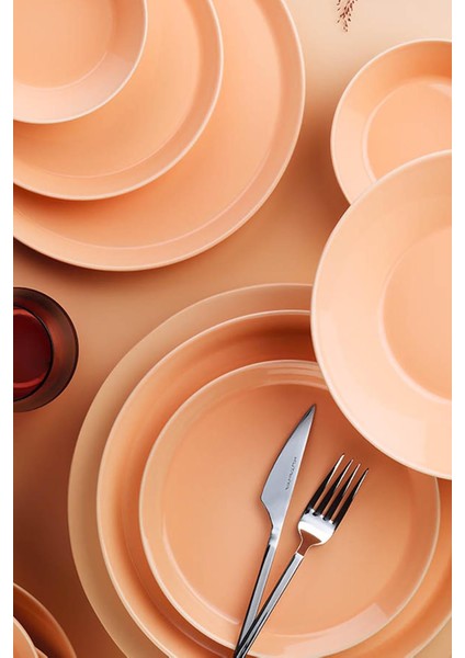 Forza 24 Parça 6 Kişilik Yemek Takımı Kavuniçi Sarı