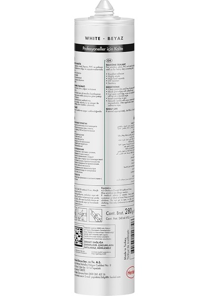 Cs 25 Beyaz Silikon, 280ML fiyatları