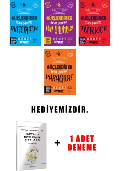 6.sınıf Güçlendiren Soru Bankası 4'lü Set (Güncel Marif Model) fiyatları