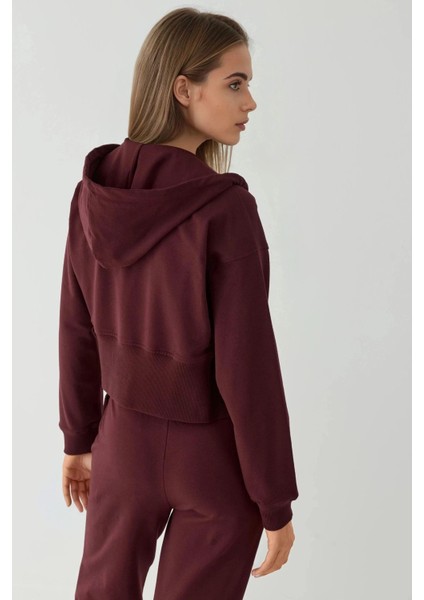 Kadın Fermuarlı Kapüşonlu Sweatshirt Leylak Moru fiyatları