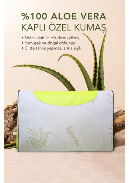 2 Adet Gold Serisi Klimalı Çocuk Yastığı,aloe Vera Kumaşlı Cilt Dostu Ortopedik Visco Parçacıklı Yastık Yıkanabilir Kılıflı 1200 gr fırsatları