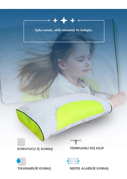 2 Adet Gold Serisi Klimalı Çocuk Yastığı,aloe Vera Kumaşlı Cilt Dostu Ortopedik Visco Parçacıklı Yastık Yıkanabilir Kılıflı 1200 gr fiyatları