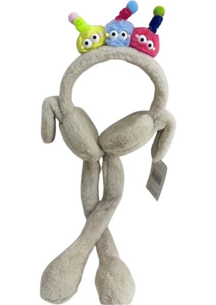 Çocuk Peluş Figürlü Oynar Kulaklı Hareketli Sesli Kışlık Kulaklık RCS.TRL.BEJ.2025 fiyatları