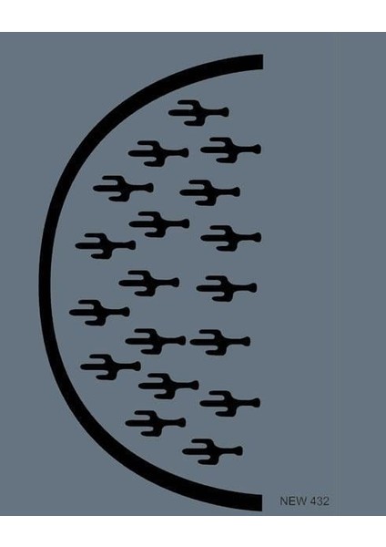 Rich New Seri N-432 Stencil 35X25 cm