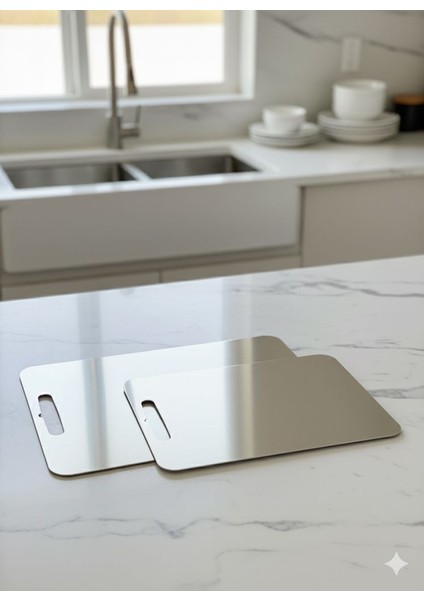 Paslanmaz Çelik Kesme Tahtası 3 Adet