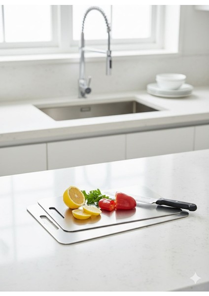 Paslanmaz Çelik Kesme Tahtası 3 Adet fiyatları