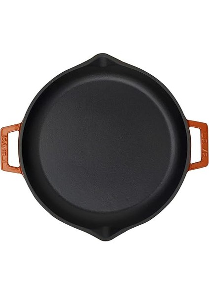 Metal Döküm Yuvarlak Kızartma Tavası, Metal Kulplu, 30CM modelleri