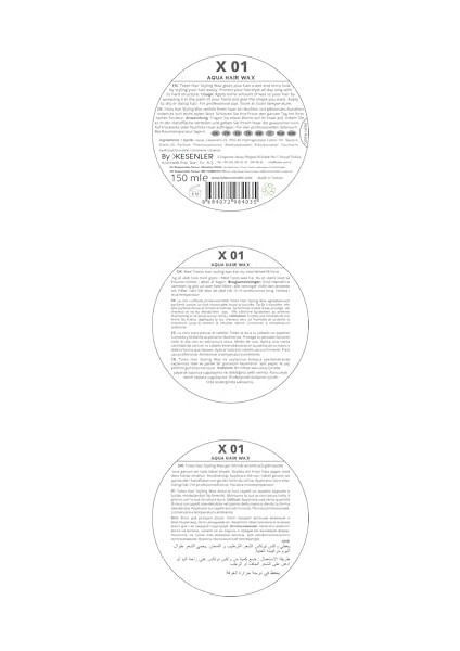 Totex x 01 Saç Şekillendirici Aqua Jel Wax | Yüksek Tutuş & Maksimum Kontrol | Unisex Parfüm Kokulu 150ML modelleri