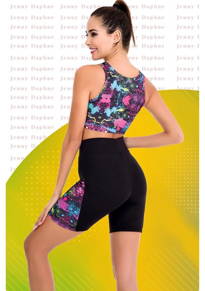 Lady Sporcu Şort ve Crop Takım