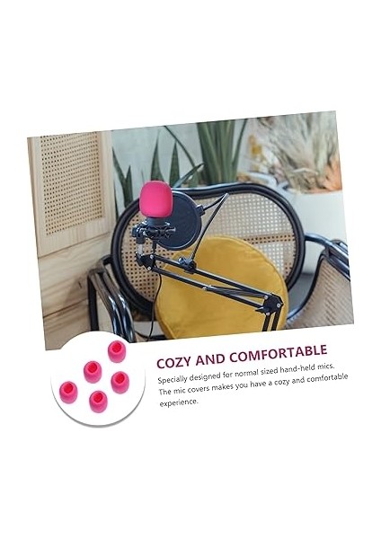 15 Adet Mikrofon Sünger Kapağı Ön Cam Sünger Kapakları Tek Kullanımlık Mikrofon Kapakları Dj Mikrofon Kapağı Yaka Rüzgarı Mikrofon Köpük Kapağı Sünger Kollu Elbise Kolu Kamera fırsatları