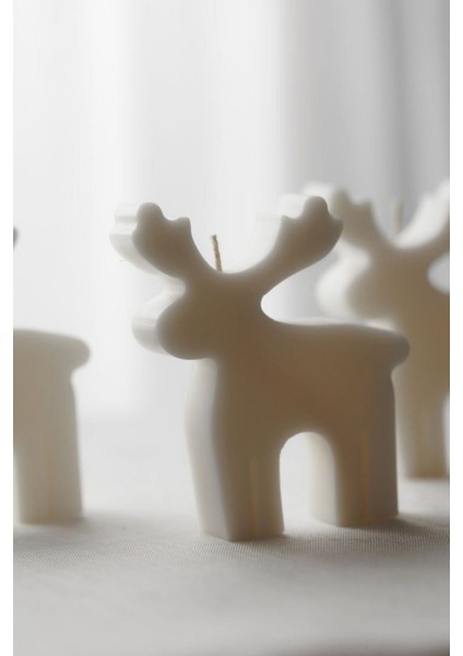 Beyaz Ren Geyiği Christmas Yılbaşı Mumu fiyatları