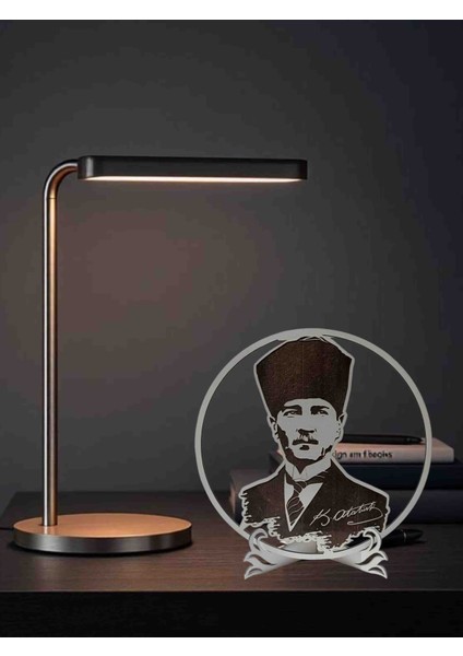 Mustafa Kemal Atatürk Silietü 26X26 Standli Mdf