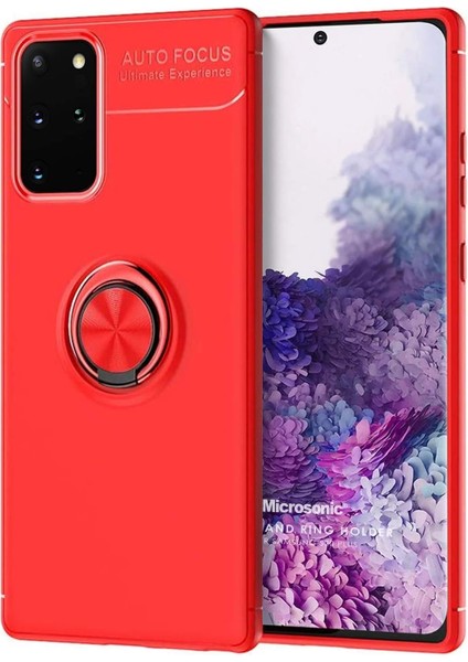 S20 Için Kılıf Kickstand Ring Holder Kırmızı [ S20 ile Uyumlu Kılıf - Kırmızı]