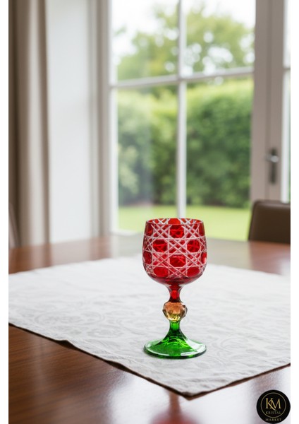 Bohemia Kristal Yeni Yıl Özel Üretim Petek Desenli Bardak Mixed Color Model