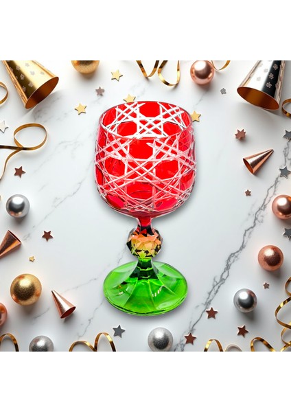 Bohemia Kristal Yeni Yıl Özel Üretim Petek Desenli Bardak Mixed Color Model modelleri
