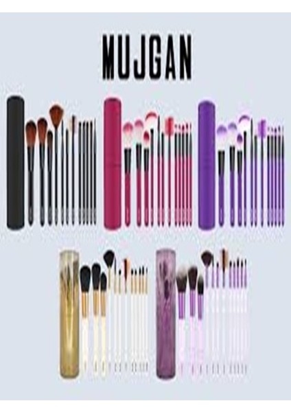 Profesyonel 12’li Makyaj Fırça Seti – Silindir Kutu | Sıyah Renk | Pudra, Allık, Far ve Kontür Fırçaları | Dökülme Yapmayan Yumuşak Kıllar