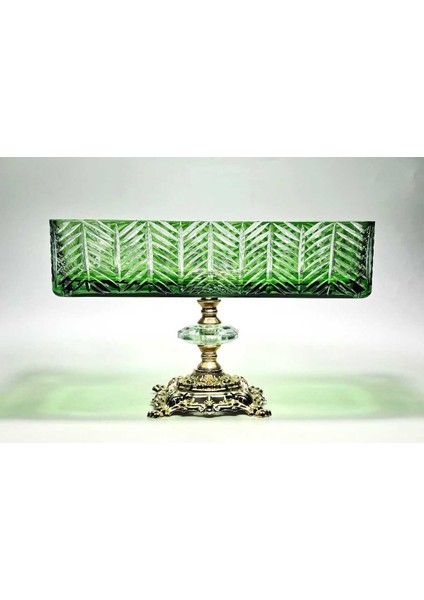 El Yapımı Kristal Paris Desenli Baton Dekoratif Sunumluk Sofra Sunum Kasesi modelleri