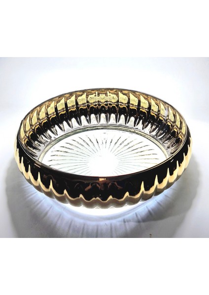 El Yapımı Titanyum Kaplama Gold Dekoratif Sunumluk Meyvelik Kase fırsatları