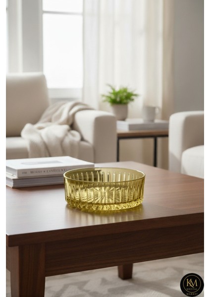 Kristal Kesme Dekor Sofra Kasesi Meyvelik 25CM