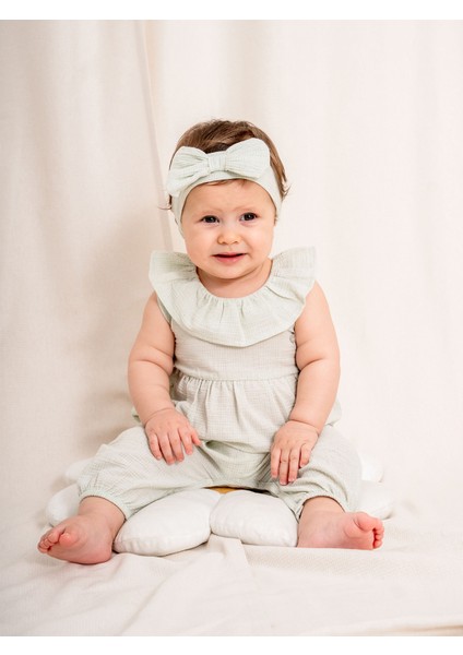 Şile Bezi Bebek Tulum ve Bandana Takım – 3-24 Ay modelleri