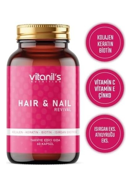 Vitanil&apos;s Nutrition Revival Hair&nail Kapsul - 60X1 fiyatları